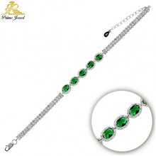 Gümüş Zirkon Taşlı Bilezik / Bileklik